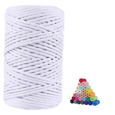 Imagem de Cordón de Macramé FLIPPED 100% Algodón Natural 5mm x 100m Blanco