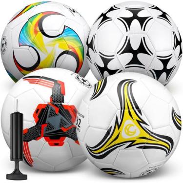 Imagem de Pacote de 4 bolas de futebol Tradder com tamanho de bomba de 20 cm