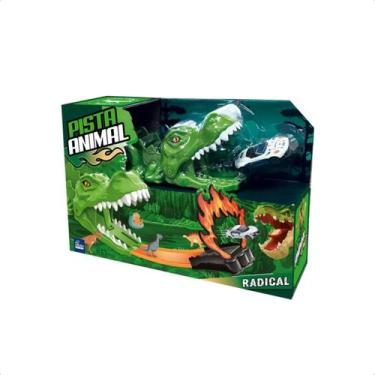 Imagem de Brinquedo Super Pista Animal Dinossauro Carrinho De Metal - Fenix