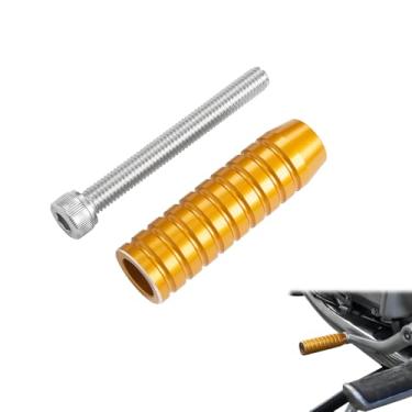 Imagem de GFARDMOTO Pedal de alavanca de mudança de marchas para motocicleta, extensão de câmbio de alumínio compatível com Triumph Bonneville T120 T100 Adventurer Speedmaster Scramabler (dourado)