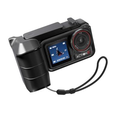 Imagem de AMAZEAR Kit de alça de fotografia de rua para DJI OSMO Action 5 Pro, alça de metal para foto rápida 3/4 com corda de mão para gaiola, acessórios modernos, preto