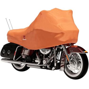 Imagem de Rosefray Meia capa para motocicleta 420D - proteção externa à prova d'água para todos os climas meia capa leve, laranja tamanho GG para a maioria dos modelos de turismo Harley Davidson, Honda Goldwing
