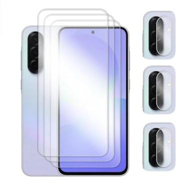 Imagem de Para Samsung Galaxy A06 A16 A26 A36 A56, Filme protetor de tela com cola completa com cola temperada de vidro