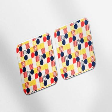 Imagem de Porta Copos Com Ilustração Personalizada Mosaico Colorido 9x9 cm