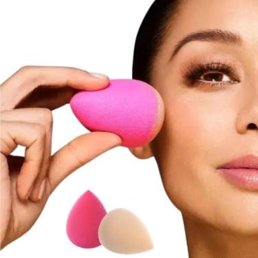 Imagem de Kit com 3 Esponjas de Maquiagem em Formato de Gota Ideais para Base Corretivo e Contorno Material Macio Expansível ao Umedecer Acabamento Profissional Toque Suave Fácil de Usar e Limpar Perfeitas para Make Premium