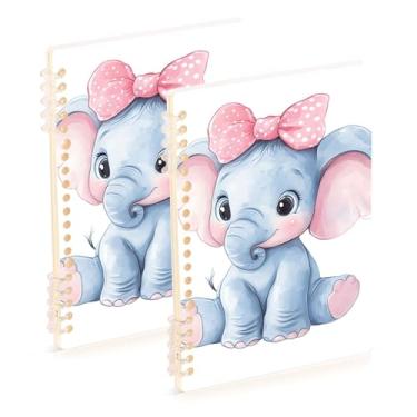 Imagem de Burbuja Cadernos com nome, papel pautado universitário A5 com 60 folhas, fichário para escritório, 2 unidades