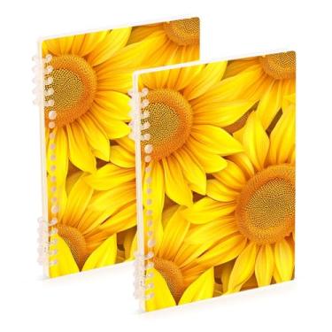 Imagem de Burbuja Cadernos com nome, papel pautado universitário A5 com 60 folhas, fichário para escritório, 2 unidades