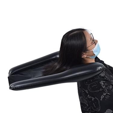 Imagem de Pissente Bacia Portátil Inflável para Lavar Cabelo, Bacia de Lavagem de Cabelo para Cadeira ou Cama Com Bomba e Grades Laterais, para Idosos, Deficientes e Grávidas