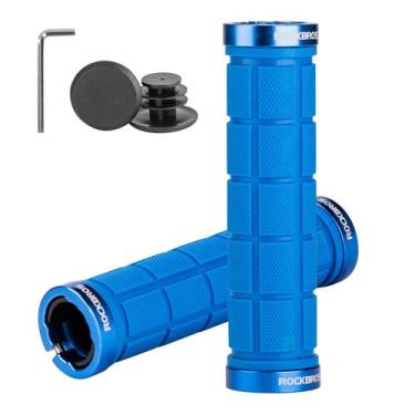Imagem de Alças de guidão de bicicleta ROCKBROS Double Lock 22 mm azuis