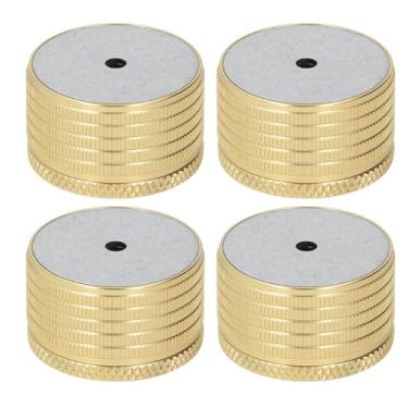 Imagem de Jiawu Perna de Suporte para Elevação de Cama, Liga de Alumínio Durável, Ajuste de de 23-37mm para Móveis de Quarto, Cadeira de Mesa, 4 Peças (Ouro brilhante)