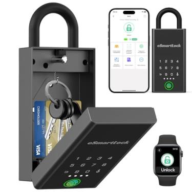 Imagem de Keylesslife Bloqueio de caixa inteligente, desbloqueio de impressão digital e senha, caixa de bloqueio digital sem fio Bluetooth eletrônico