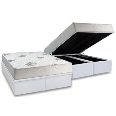Imagem de Cama Box Baú Queen + Colchão Ortopédico Inovaflex Comfort Premium