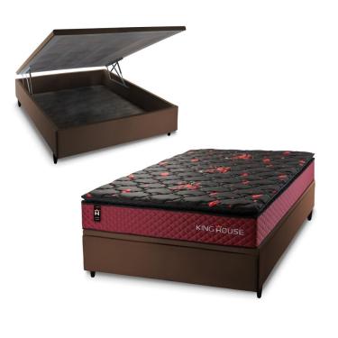 Imagem de Cama Box Baú Toronto 138x188 com Molas Ensacadas King House