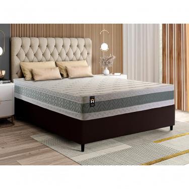 Imagem de Cama Box Espuma Oxford Casal 138x188 Verde King House