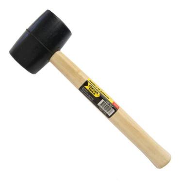 Imagem de Marreta/Martelo Cabeça Emborrachada Cabo Madeira 40mm Pisos Azulejos F