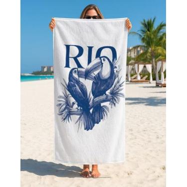 Imagem de Toalha Banho E Praia Estampa Tropical Coqueiros Verão Summer - Use Thu