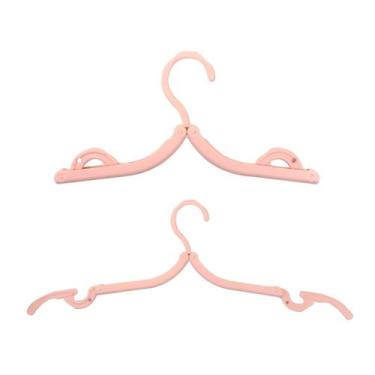 Imagem de Cabide de plástico dobrável para viagem 13x7cm - Top Rio, Rosa