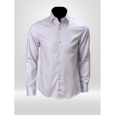 Imagem de Camisa Masculina Social Manga Longa VRS Detalhe Lavanda, 7