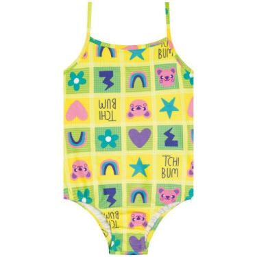 Imagem de Maiô Infantil Com Proteção UV 50 Kamylus Ref. 57099, Amarelo, 3