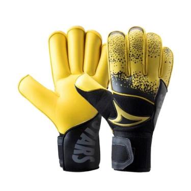 Imagem de Luva Goleiro Three Stars Fox Rollfinger Profissional, 9, Amarelo