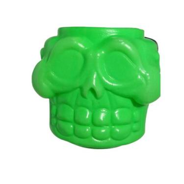 Imagem de Balde Cabeça de Esqueleto Neon - Studio das Festas, Verde Neon