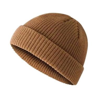 Imagem de Gorro De Inverno Quente Tricotado, Elástico E Térmico Para Corrida E C