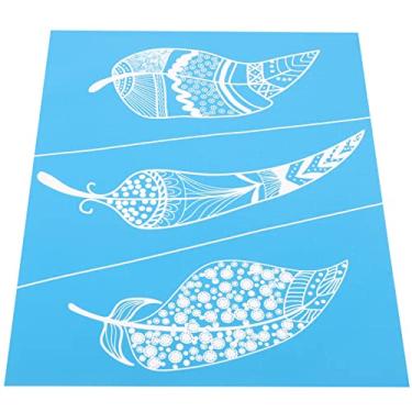 Imagem de VICASKY Estêncil de impressão de tela de seda autoadesivo estêncil de sinal reutilizável transferências de malha para pintura em decoração de madeira DIY camiseta tecido