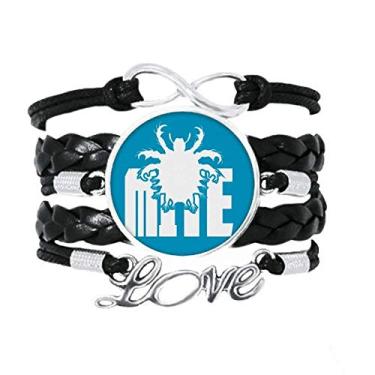 Imagem de OFFbb-USA Pulseira de couro torcido com corda de tricô para presente com insetos e ácaros de animais, não aplicar