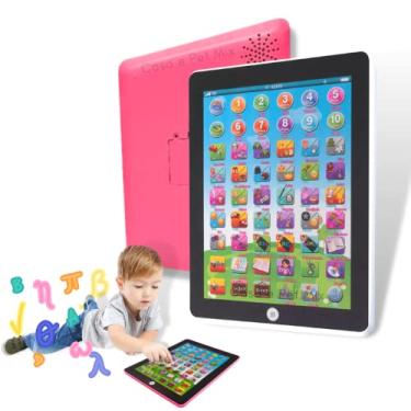 Imagem de Tablet Educativo Brinquedo Interativo Educacional Multifunções Interativo Infantil Inglês Português 54 Funções (Rosa)