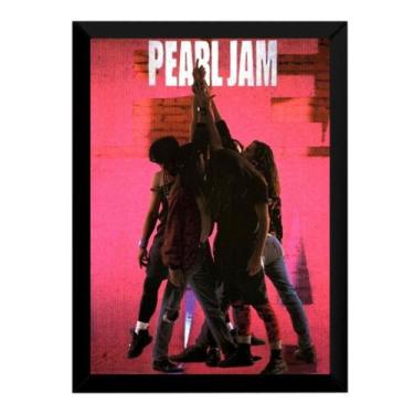 Imagem de Quadro Banda Pearl Jam Ten Arte Rock Moldura 42x29cm - Fanarte