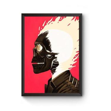 Imagem de Poster Moldurado Motoqueiro Fantasma - Fanarte