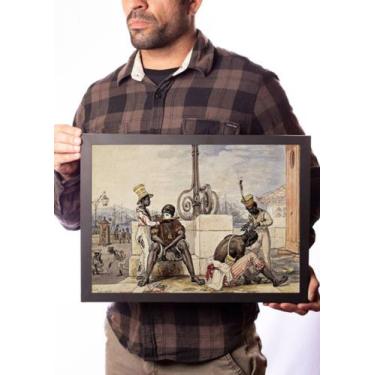 Imagem de Quadro Barbeiros Ambulantes Arte De Debret Escravidão - Fanarte