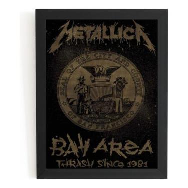 Imagem de Quadro Metallica Bay Area Poster Com Moldura 44x32cm - Fanarte