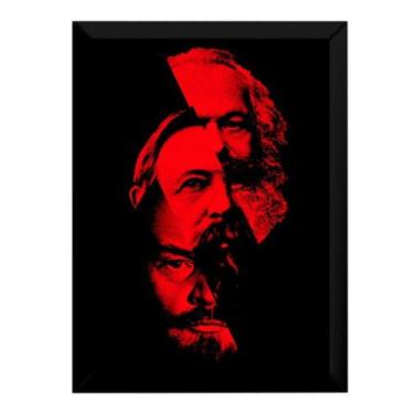 Imagem de Quadro Karl Marx Friedrich Engels Lenin Arte Comunismo - Fanarte