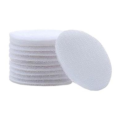 Imagem de Dupla Face com fecho de contato Adesiva para Fixação de Móveis, Tapetes, carpetes, quadros, molduras, Fixa Tela Mosquiteira, Artesanato, utensílios em geral e Ferramentas (Circular Branco, 10)