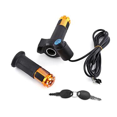 Imagem de Aceptação de Bicicleta Elétrica Grip, Twists Breple Brep Com Tela LED Tela Em Tempo Real Monitor de Tensão Tecla de Tecla para Scooter de Bicicleta Elétrica Universal (Ouro)