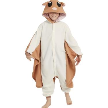 Imagem de LandRosy Pijama de pelúcia unissex animal macacão de Halloween (Fly Rat-140)