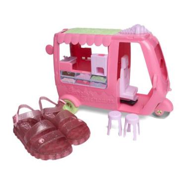 Imagem de Sandália Infantil Grendene Barbie Sorveteria Rosa Glitter, Rosa, 25