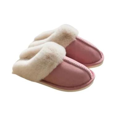 Imagem de Chinelo de Inverno Feminino Quente - Pele Sintética com Interior de Pe
