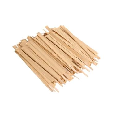 Imagem de Gmark Agitador de madeira descartável embrulhado individualmente em papel kraft biodegradável, palitos para mexer café de madeira de 19 cm para bebidas de chá, bastão de artesanato, 500 peças/saco