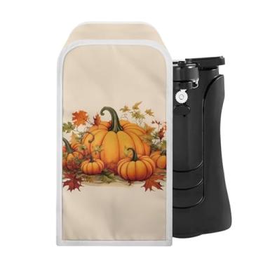 Imagem de Goronwyfloyd Capa de outono clássica de bordo e abóboras abridor de lata quadrado decoração de casa abridor de lata elétrico capa contra poeira capa de eletrodomésticos à prova d'água e resistente a