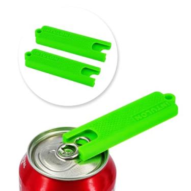 Imagem de Abridor de abas de lata de refrigerante, levantador de abas pop da Intulon, utensílio de cozinha, presente de estoque (verde-limão, regular (pacote com 2))
