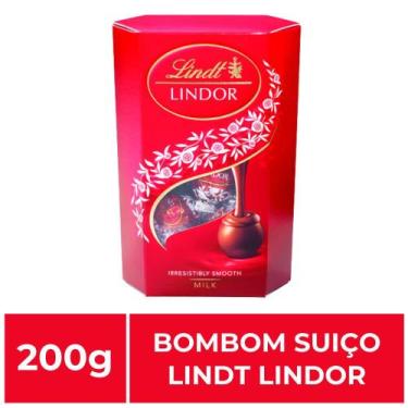 Imagem de 1 Caixa de 200g, Bombons de Chocolate Suiço, Lindt Lindor