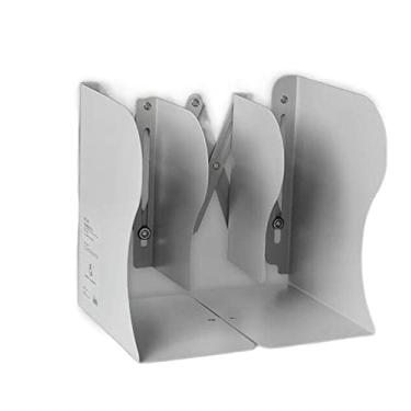 Imagem de Classificadores de arquivos retráteis suportes de livros de metal suporte de livros prateleira de livros organizador de mesa papelaria (cor: roxo) (cinza)