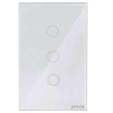 Imagem de Steck smarteck interruptor 3 teclas touch branco