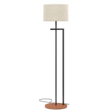 Imagem de Luminária Quarto e Sala Elegante Preto com Palha Bivolt - Unidecor Cas