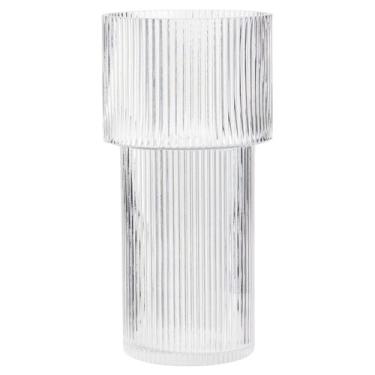 Imagem de Vaso de vidro YANWE1 grande de 30 cm de altura para flores com textura