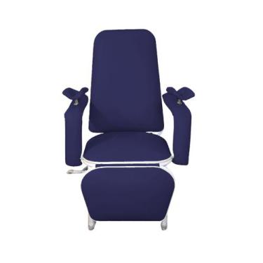 Imagem de Poltrona Hospitalar Para Coleta e Hemodiálise Standard Azul Marinho - 