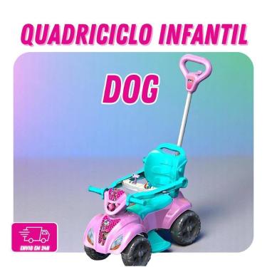 Imagem de Quadriciclo Rosa Infantil Em Formato De Cachorrinha