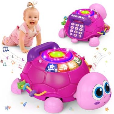 Imagem de Brinquedos musicais Hanayo Baby Turtle Crawling Baby Girl para 6 a 18 